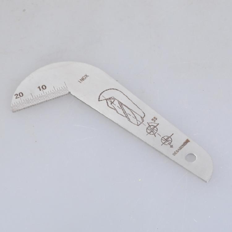 Jauge d'angle de meulage pour forets en acier inoxydable de qualité, jauges d'affûtage de forets pour la mesure des angles de 118 degrés