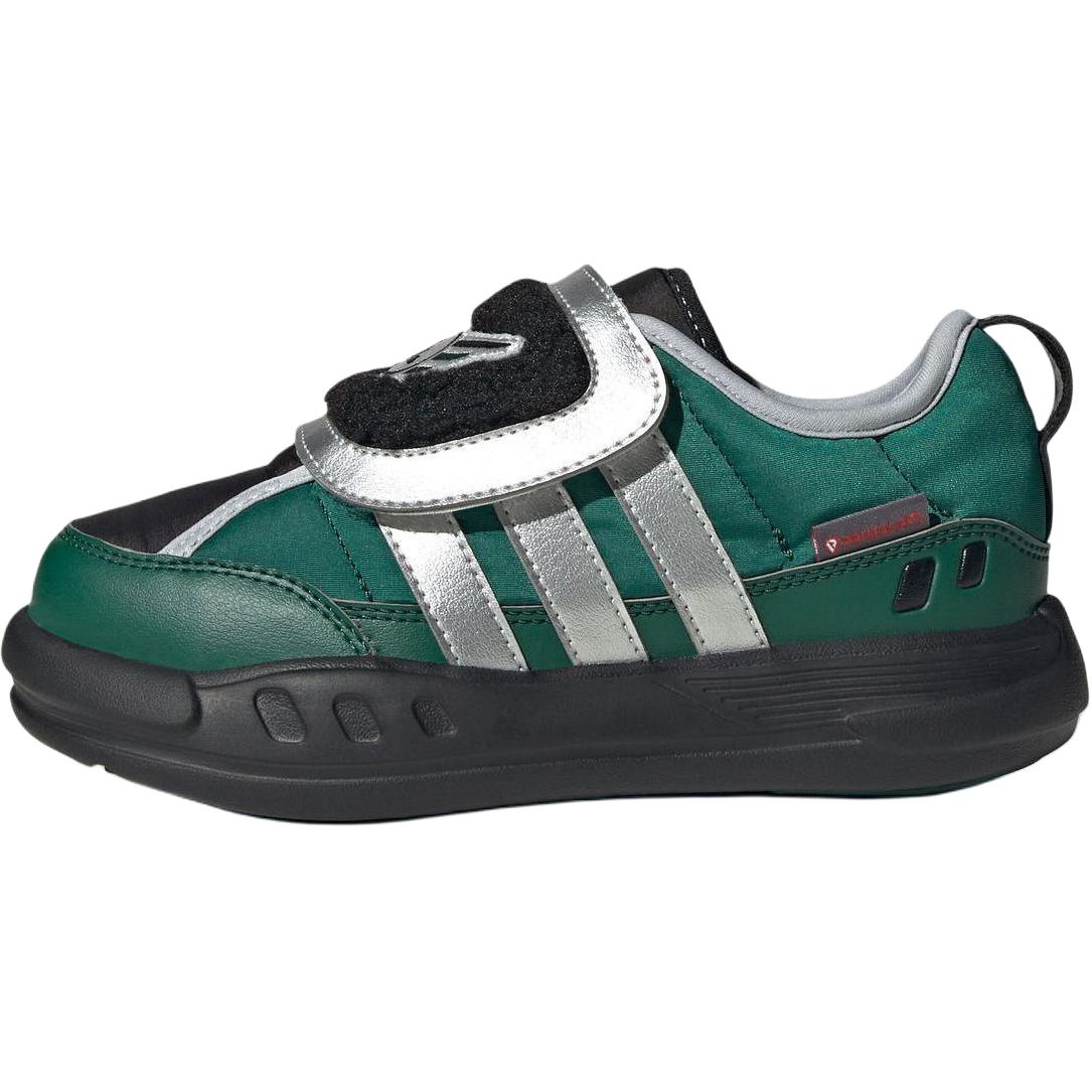 

Adidas Тканевые Пухлые Скиппер C Удобные Нескользящие Амортизирующие Теплые Низкие Повседневные Кроссовки Детские Кроссовки Зеленый Серебристый KI9324 28