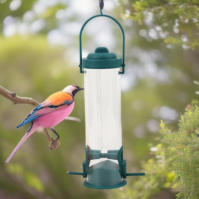 PVC material bird feeder seed feeding pet supplies hanging garden fence bird feeding tool bird feeder outdoor feeding supplies