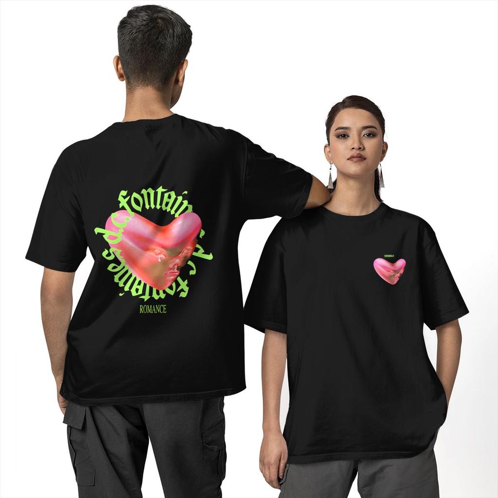 T-shirt Romance Fontaines D.C. T-shirt di tendenza a maniche corte Y2K Base da spiaggia 100% cotone Girocollo Taglie forti