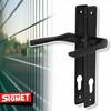 Gate Handle Long Plate Nati 90mm Black Insert