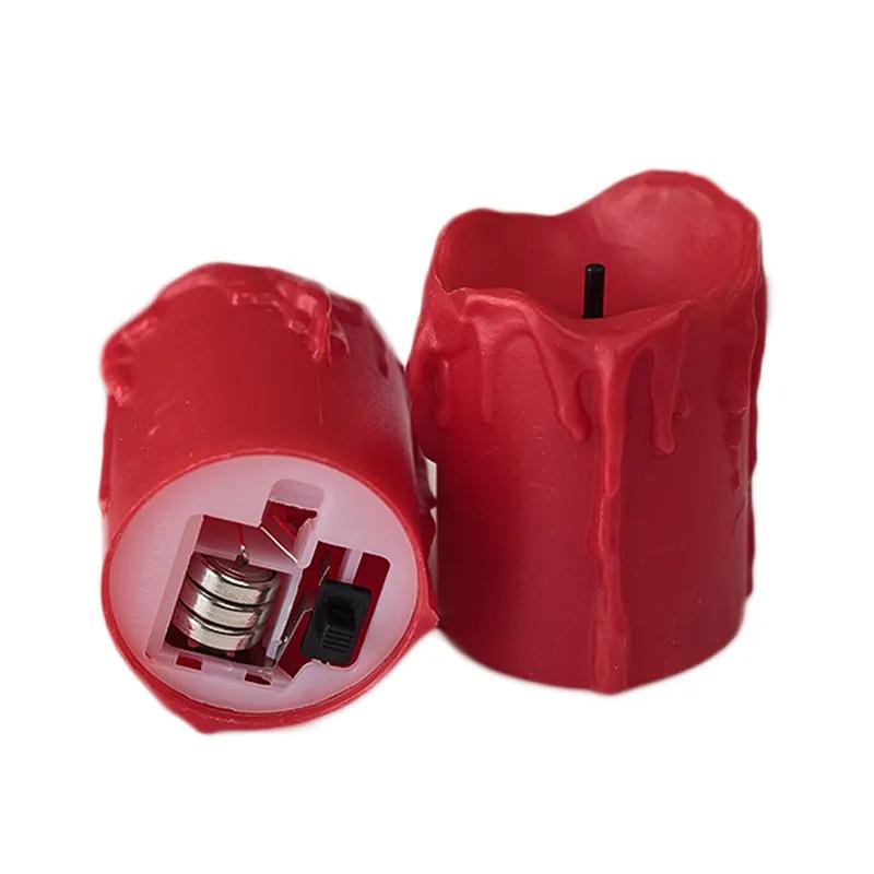 Halloween LED Candles Flameless Timer Candle Tealights Battery Operated Electric Lights Flickering Tealight For Wedding Birthday FMT2138