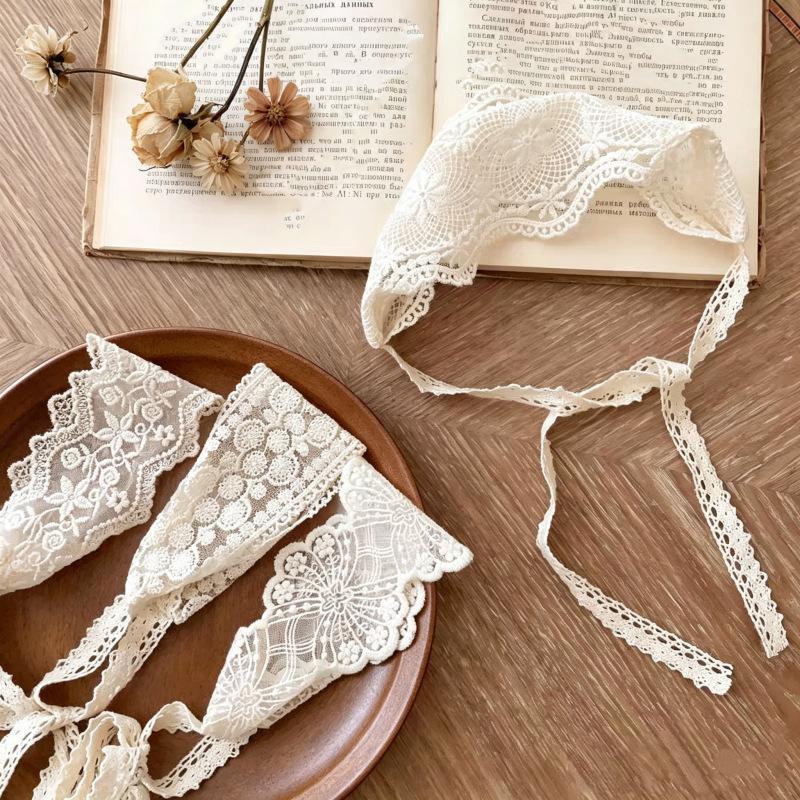 Koreanisches Spitzen-Stirnband Baby Weißes Blume Besticktes Spitzen-Haarband Süßes Florales Mädchen Prinzessin Kopfschmuck Neugeborenen Fotografie Requisiten
