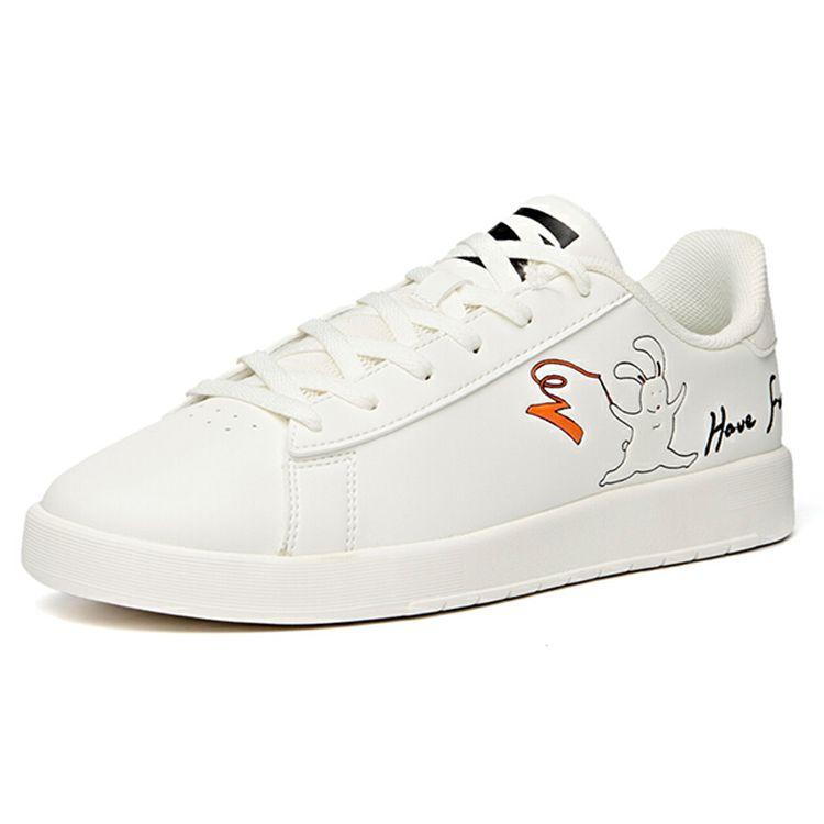 Anta Lifestyle Series Fashion Low-Top Skate Shoes Women Sneakers White Black Orange 122038061-3