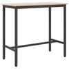 Natural Table 100 X 50 X 91 Cm Engineered Wood and Steel
