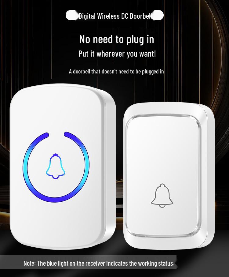 Long-Range Wireless Elderly Call Button Doorbell with Music & Remote Control