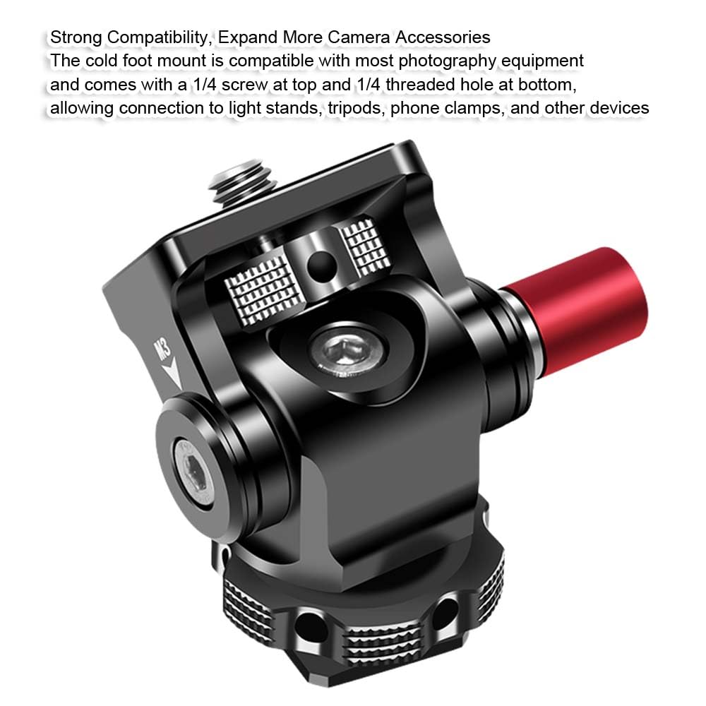 Mini Snail Gimbal Quick Release Support Holder with Screw Screw Hole At the Bottom of the Bracket Cold Foot Mount for Standard DSLR Camera Hot Shoe