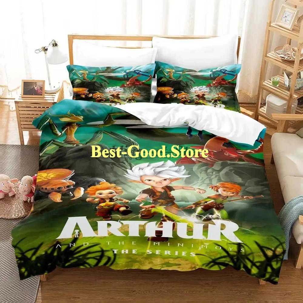 Arthur et les minimoys Set Singolo Matrimoniale Ful Quen King-Size Dimensioni Dimensioni Set Biancheria da Letto Aldult Camera da Letto Bambino Set Copripiumino Lenzuolo