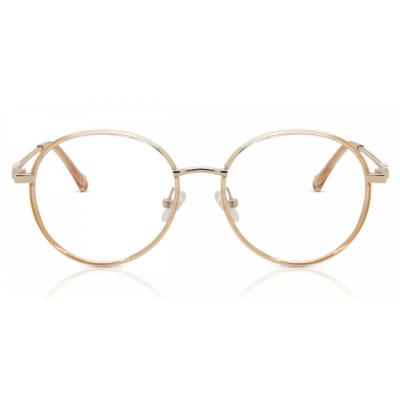 Full Rim Oval Brown Gold Geor Mtr 91e Fashion Unisex Eyeglasses