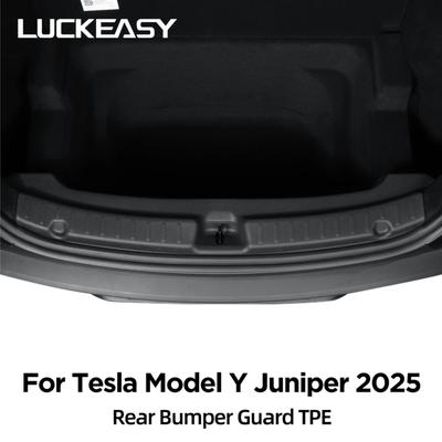 LUCKEASY for Tesla Model Y Launch 2025 Juniper Rear Trunk Door Sill Guard Strip Rear Bumper Guard Plate Cover Trim Accessories