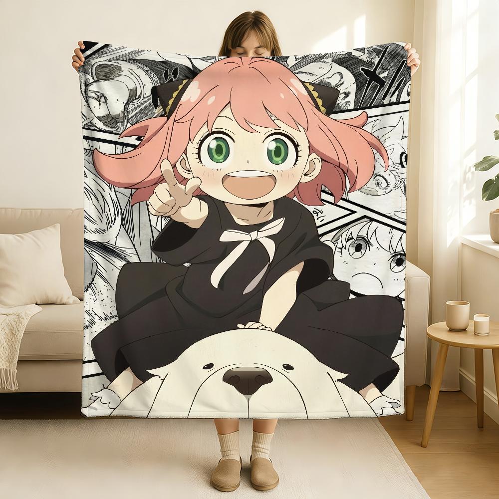 Anime SPY FAMILY Anya Forger Blanket Soft and Skin Friendly For Couch Bed Napping Bedspread All Seasons Comforter