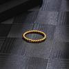Minimalist European-American Titanium Steel Twist Rope Ring for Women