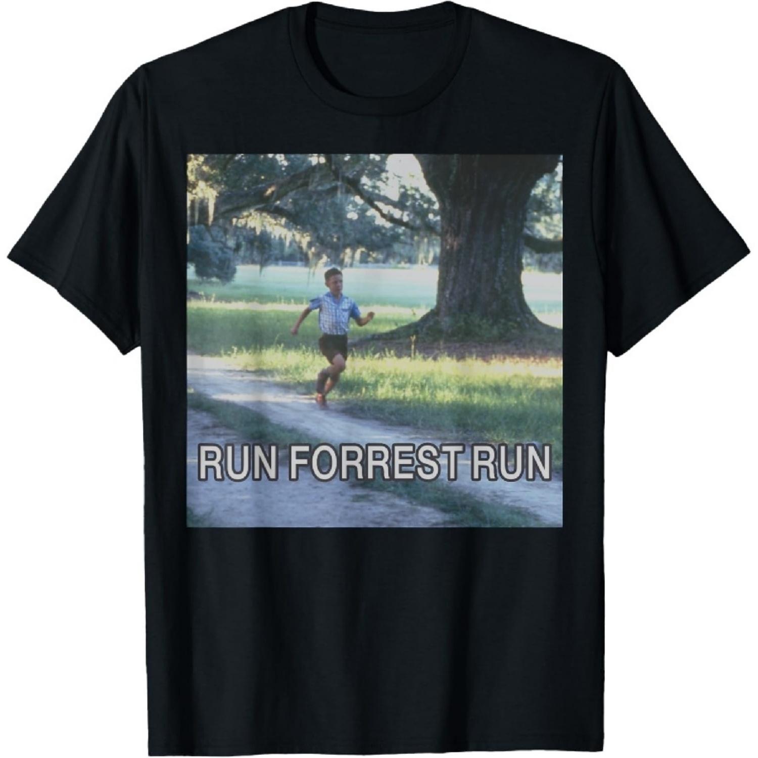Forrest Gump Run Forrest Run Photo Panel T-Shirt S