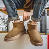 3273 khaki snow boots thick sole heightening plush cotton outdoor Martin boots men's cotton shoes