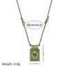 Stylish And Simple Color Rope Love Tarot Pendant Necklace Lucky Bead Chain Gold-Plated Color Retention