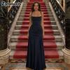 Modisches Neues Abendkleid Schlanke Passform Einfarbiges Design mit Rückenschleife Ärmellos Langes Bodycon-Kleid