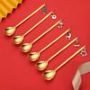 6Pcs Coffee Spoon Mixing Scoops Stirring Spoons Stainless Steel Spoon Christmas Gift Box Set  Party Table Ornaments Coffee Spoon