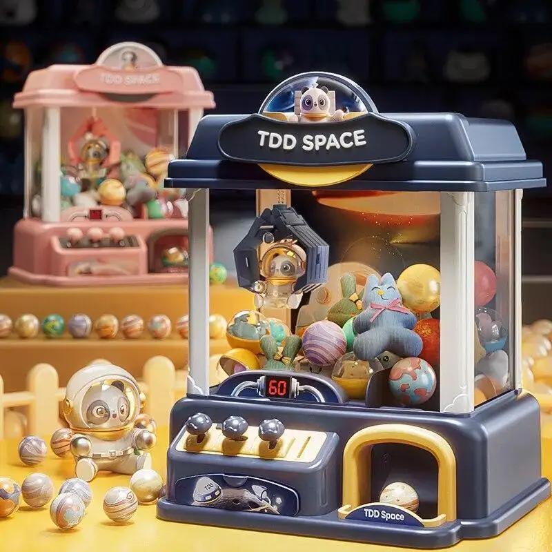 Discover Intime White/Yellow/Pink Big Size Diy Doll Machine Kids Coin Operated Play Game Mini Claw Catch Toy Crane Machines Music Doll Children Xmas Gifts Toys