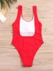 Women's 2020 Sexy One-Piece Swimsuit with Chest Pads, Solid Color, Sleeveless Triangle Beachwear