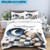 3PCS Teddy Bear Night Sky 3pcs Bedding,Including 3PCS Duvet Cover And 2pcs Pillowcases Perfect for Christmas,Ideal for Bedroom, Dormitory
