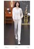 Women's Spring & Autumn Long Sleeve Sports Set: Soft Skin-Friendly Hoodie & Pants for Leisure and Walking.