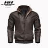 Men's Lightweight Retro PU Leather Windproof Motorcycle Jacket