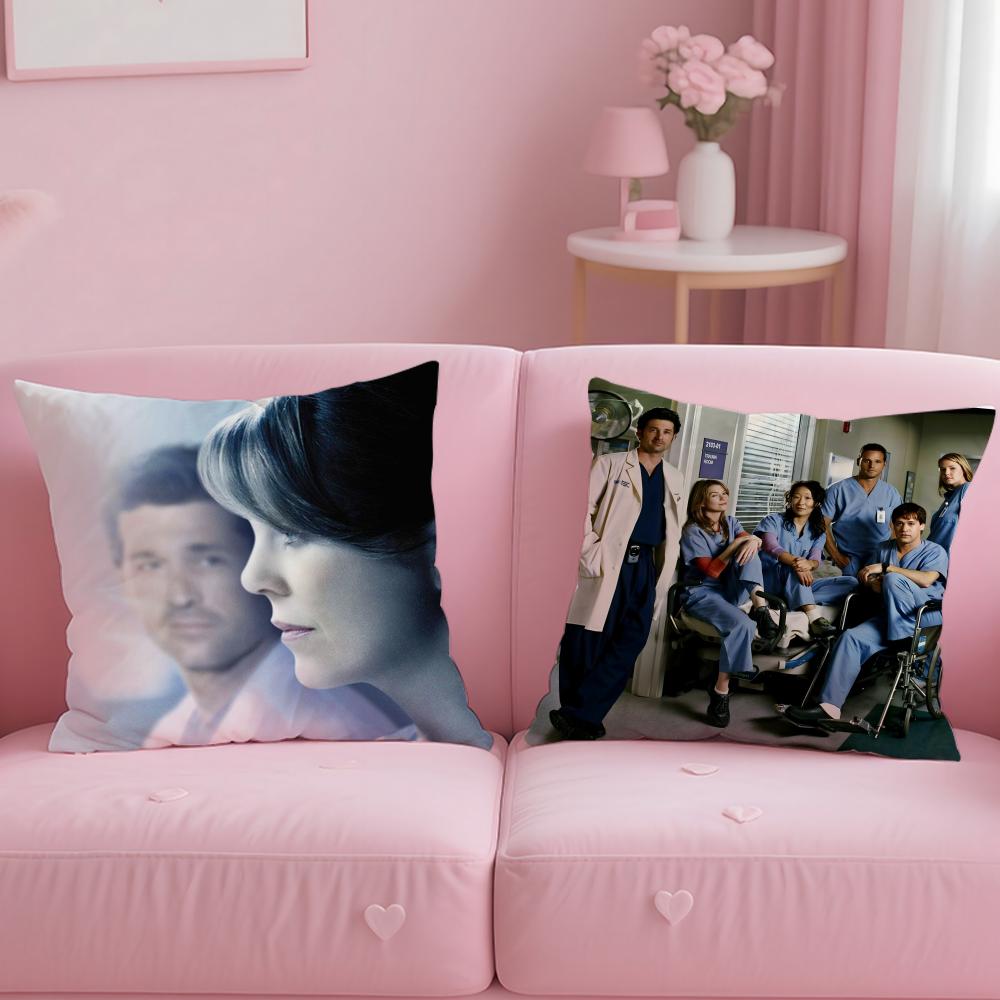 classic TV series Greys Anatomy Cushion Cover Soft EasyWash Pillow Case Versatile for Couch Bed Travel and Office