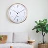12 Inch Round Elegant Home Decoration Silent Quartz Aluminum Metal Wall Clock