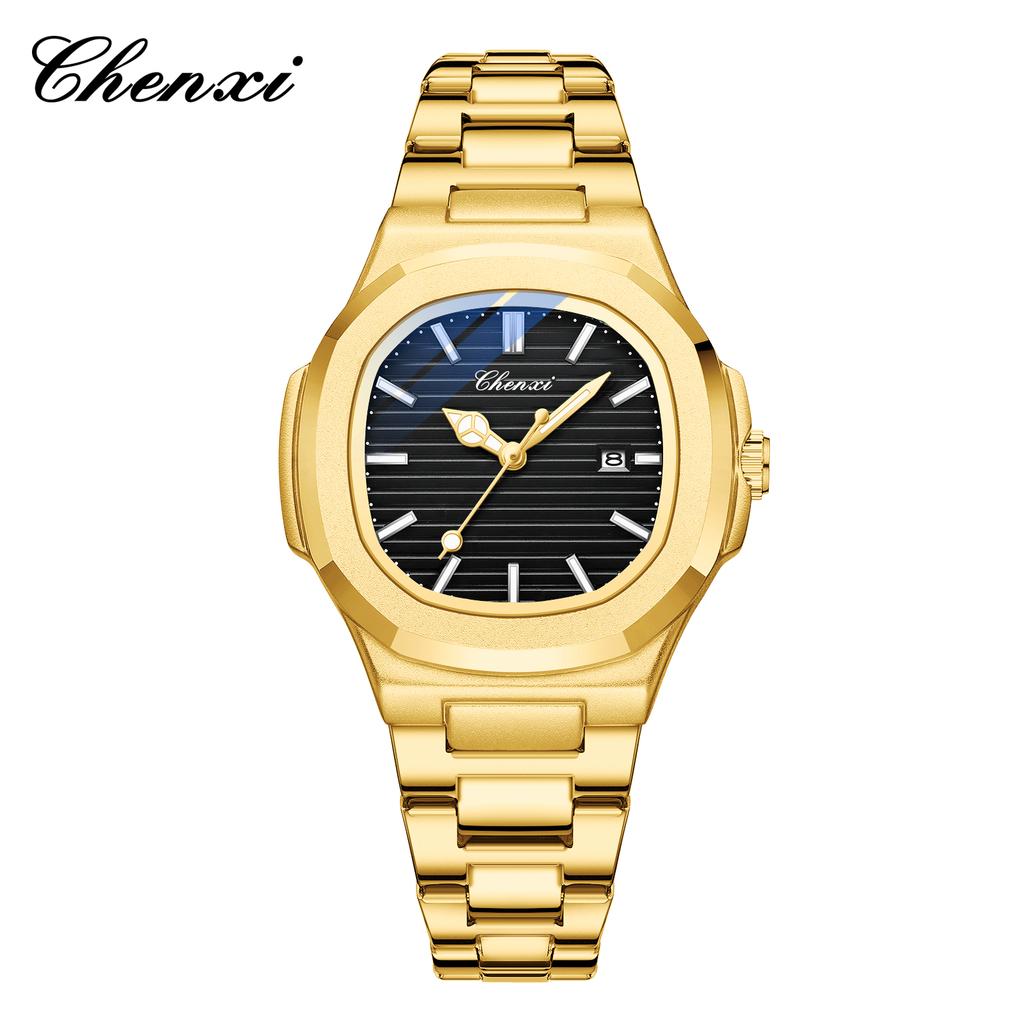 New Gold Women's Watch Fashion Waterproof Luminous Original Analog Quartz Watch Stainless Steel Luxury Wristwatch Gift for Girl