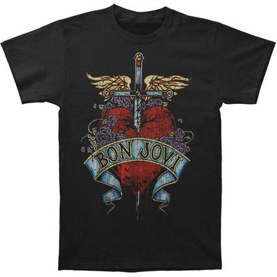 Bon Jovi Herz Schwarzes Unisex-T-Shirt