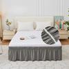 King Queen Twin Wrap Around Dust Elastic Ruffle Bed Skirt Bedding for Easy Fit Wrinkle-Free Washable Fade Resistant Home Decor