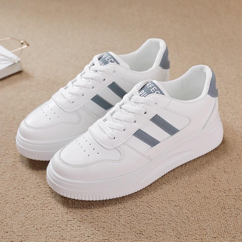 Women White Chunky Platform Sneakers Casual Athletic Skate Shoes
