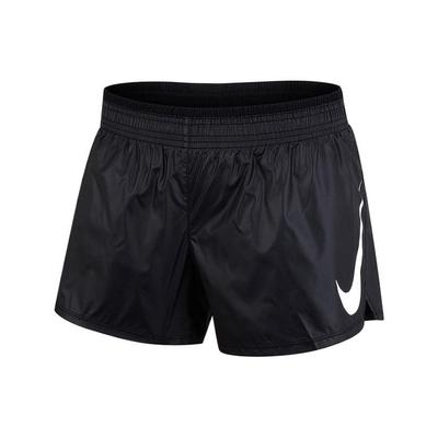 Großer Logo-Print Atmungsaktiv Elastischer Bund Lässige Shorts Damen Shorts Schwarz DB4355-010