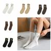 10Pairs Stripe Cute Bear Socks Cartoon Mid-Calf Socks Ins Tube Socks Women  Women