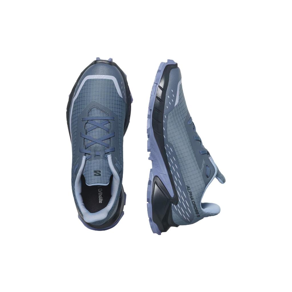 Salomon Alphacross 4 Comfortable Low-Top Running Shoes Women sneaker Blue 473135