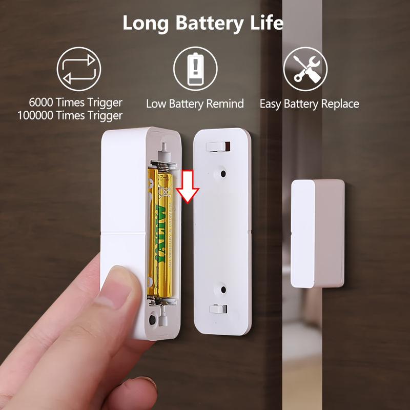 Tuya wifi door and window sensor switch detector smart home alarm security protection magnetic door sensor works with tuya