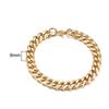 Curb Kubanische Gliederkette Armband für Männer Frauen Paare Edelstahl Armbänder 3mm bis 11mm für Freund Ehemänner