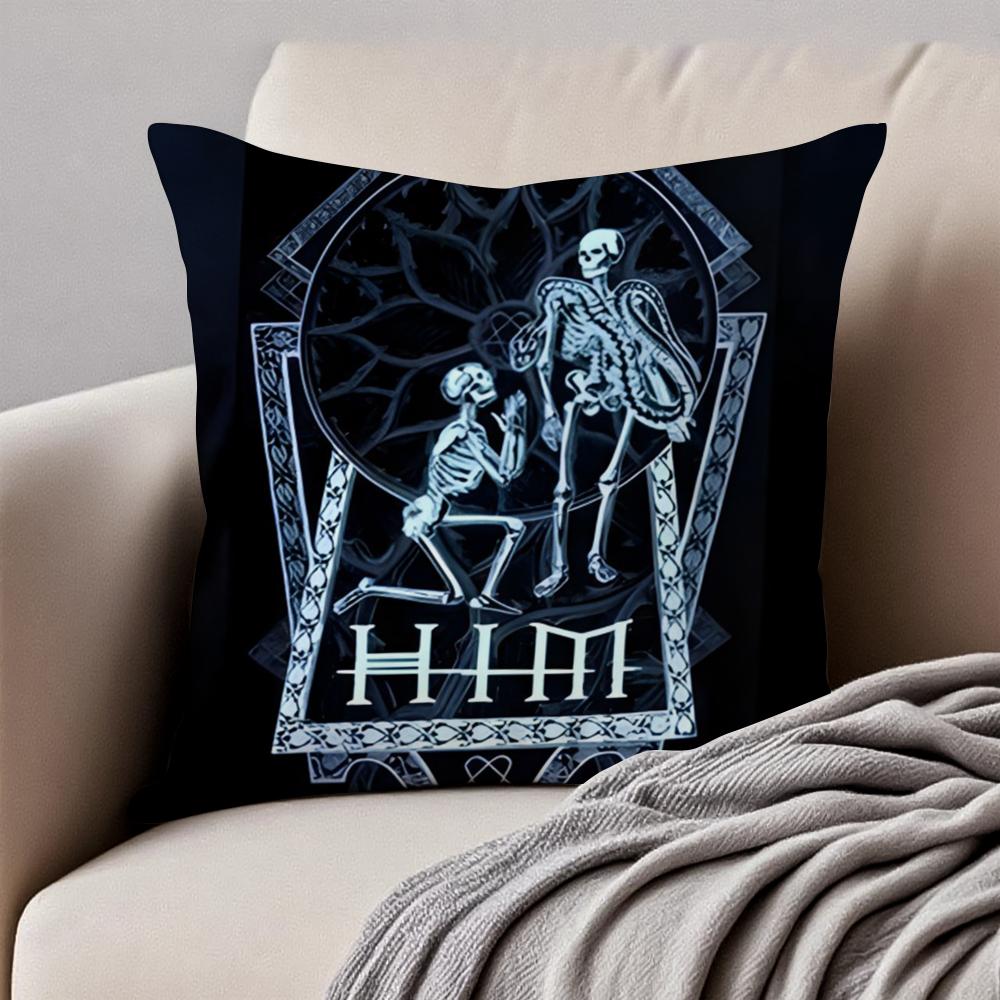 HHim OOrnateES HHeartagram Cushion Cover Pillowcase Antidustmite Invisible Zipper Short Plush Sofa Cushion