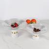 Marble Base Decorative Tray, Round Transparent Glass Fruit Tray, Living Room Desktop Organizing Container, Small Accessories