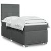 Maison Exclusive - Bettlattenrost mit Matratze Dunkelgrau 100x200cm Stoff