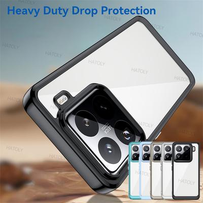 For Xiaomi 15 Pro Case Xiaomi 15 15 Pro Cover Clear PC + TPU Shockproof Silicone Protective Phone Back Cover For Xiaomi 15 Pro