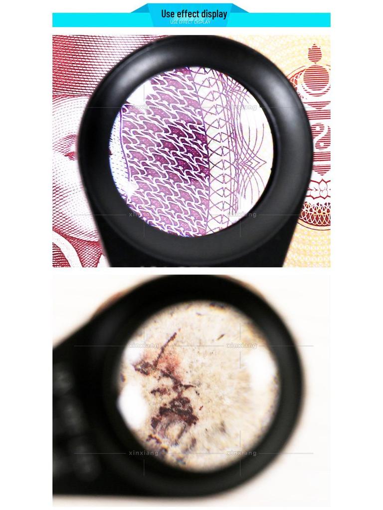 10x Antique Gem Appraisal Magnifier with 6 LED and 7 UV Lights