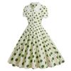 Vintage Polka Dot Dress With Spliced Details For Casual Outings And Parties