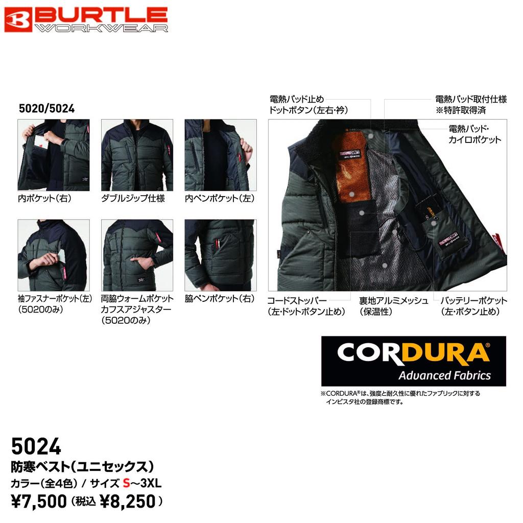 BURTLE Kälteschutzweste Thermocraft THERMOCRAFT Herren und Damen Unisex 5024 Grün [Burtle] (Mills M)