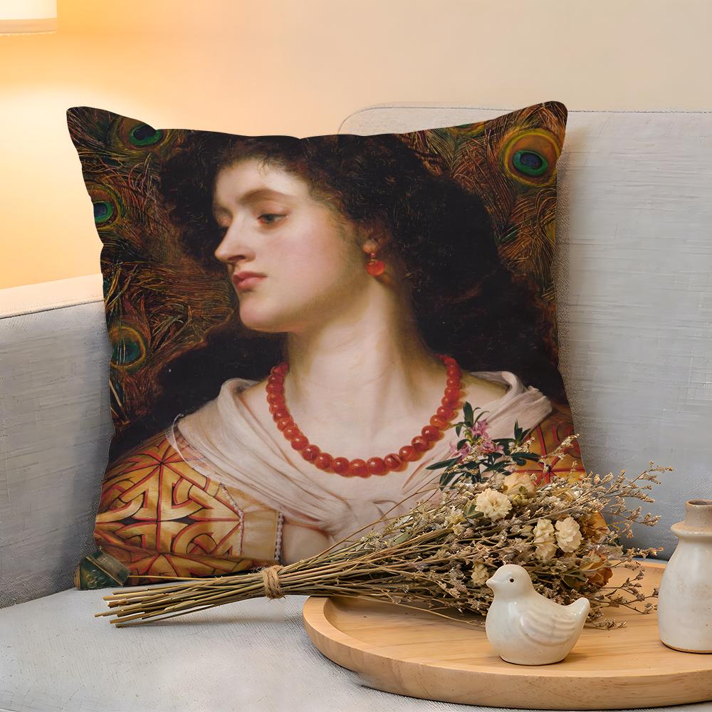 

Cushion Cover Linen SkinFriendly Soft Decorative Case For Sofa Home Decor Classical European Fun Figures Painting Pillow cover 30x30cm