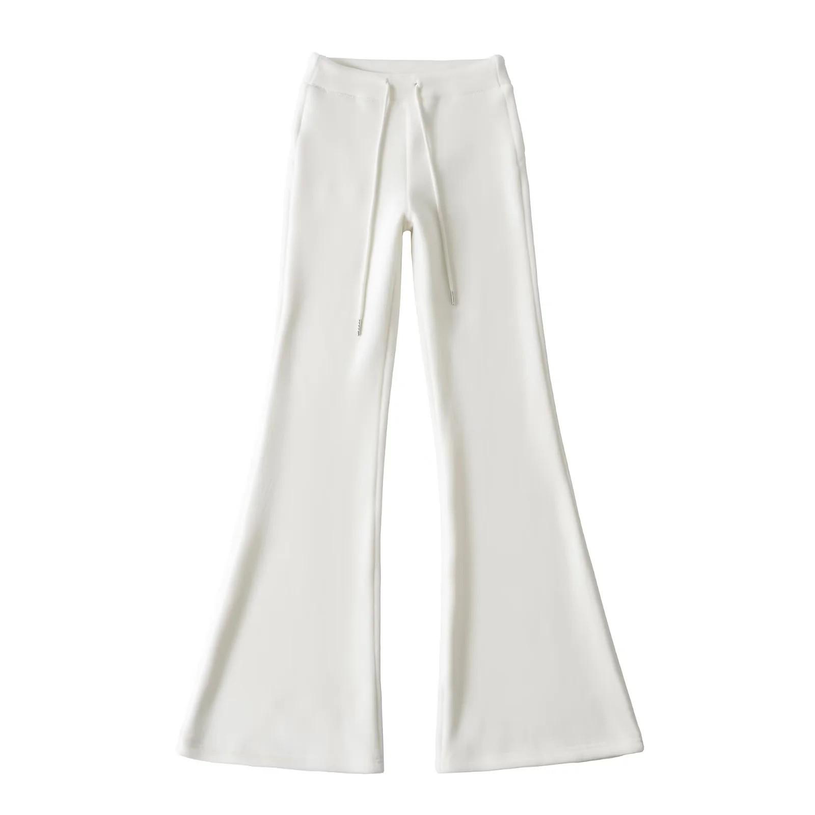 

2025 A/W Women s Low-Rise Butt-Lifting Micro-Flare Coral Fleece Yoga Pants Large