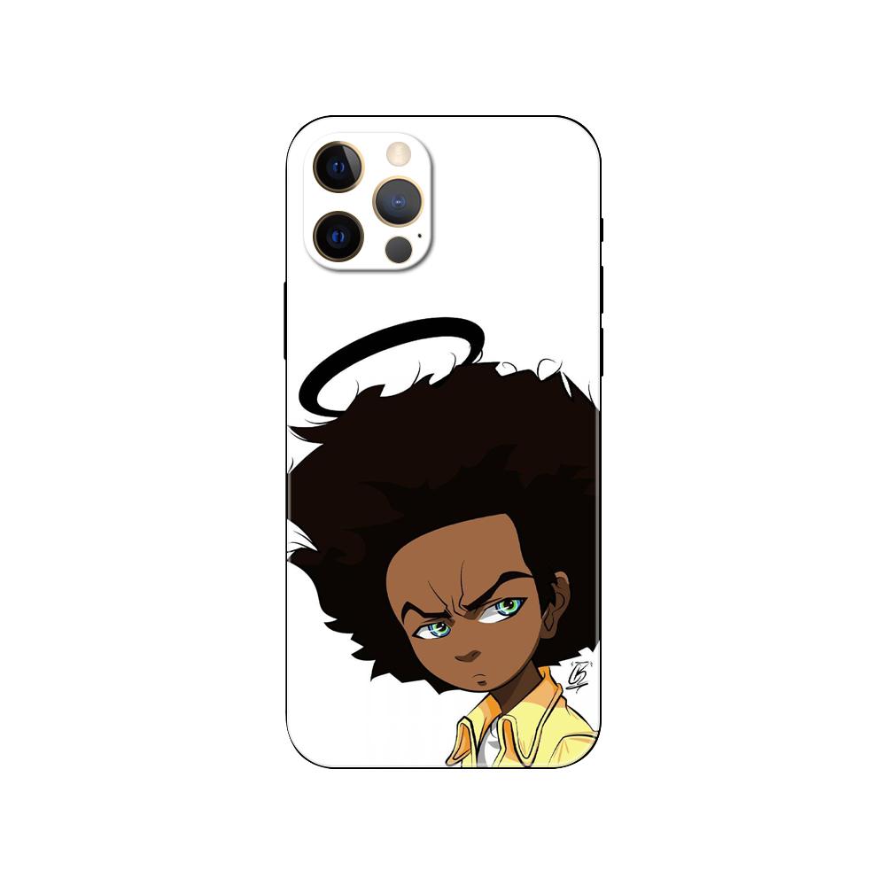 

Чехол для телефона Huey Freeman Boondocks для iPhone 5 5S 2020se 6 6s 7 8 plus x 10 XR XS 11 12 13 mini pro MAX, черная задняя крышка из ТПУ iphone 13pro MAX