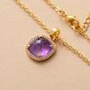 Luxury High Quality Simple French Fashion Natural Stone Pendant Necklace Clavicle Chain European, American, Japanese and Korean Popular Jewelry