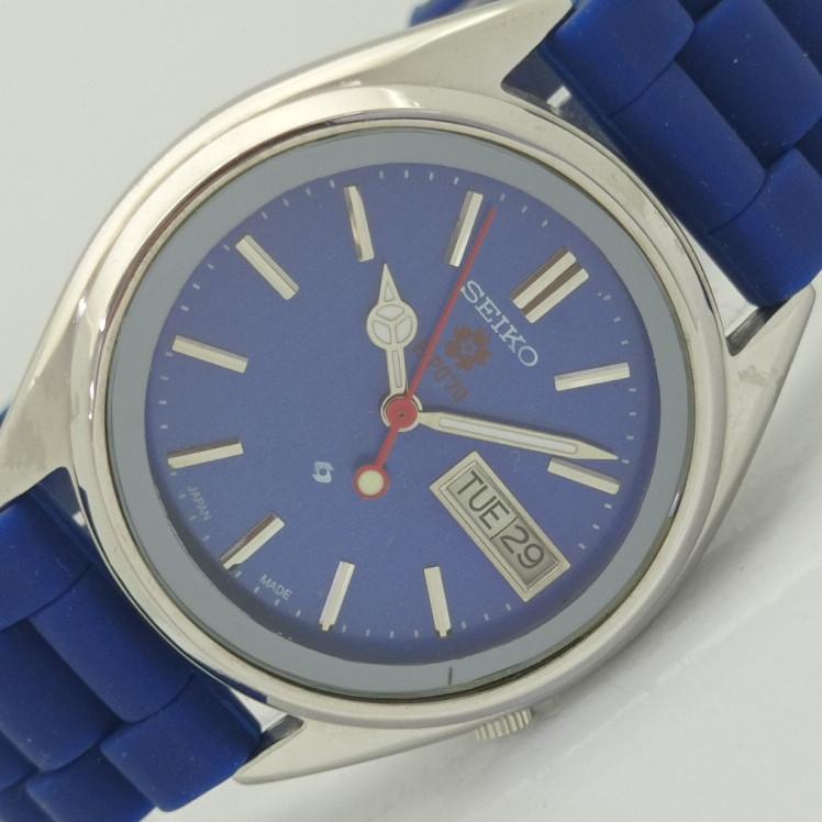 

USED SEIKO EXPO 70 AUTOMATIC 7009A JAPAN MENS BLUE DIAL WATCH 010-a415131-2 Sku010-a415131