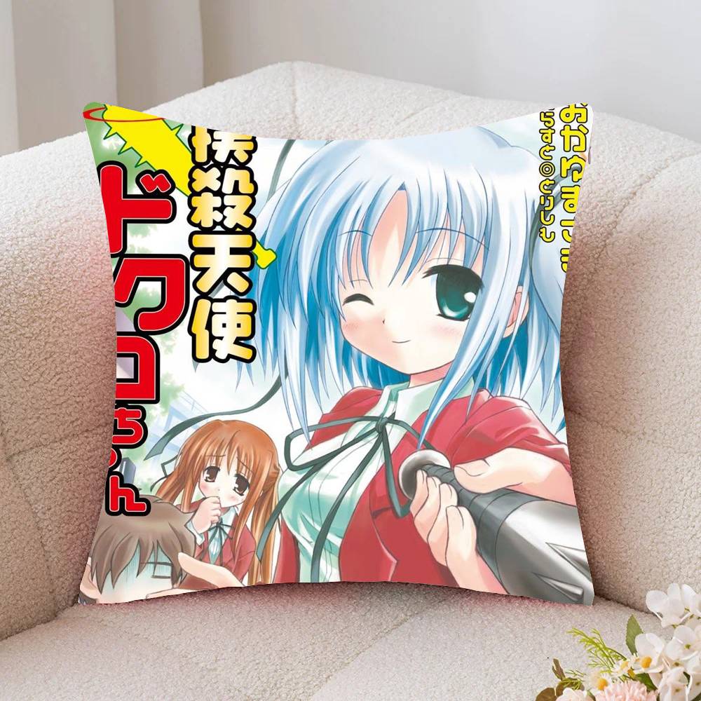 Bludgeoning Angel Dokuro-chan Anime Pillow Case Home Decor Throw For Sofa Bed Car Room Decor Gift Idea